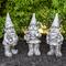 15.75" Gray Gardening Garden Gnomes Outdoor Statues Set